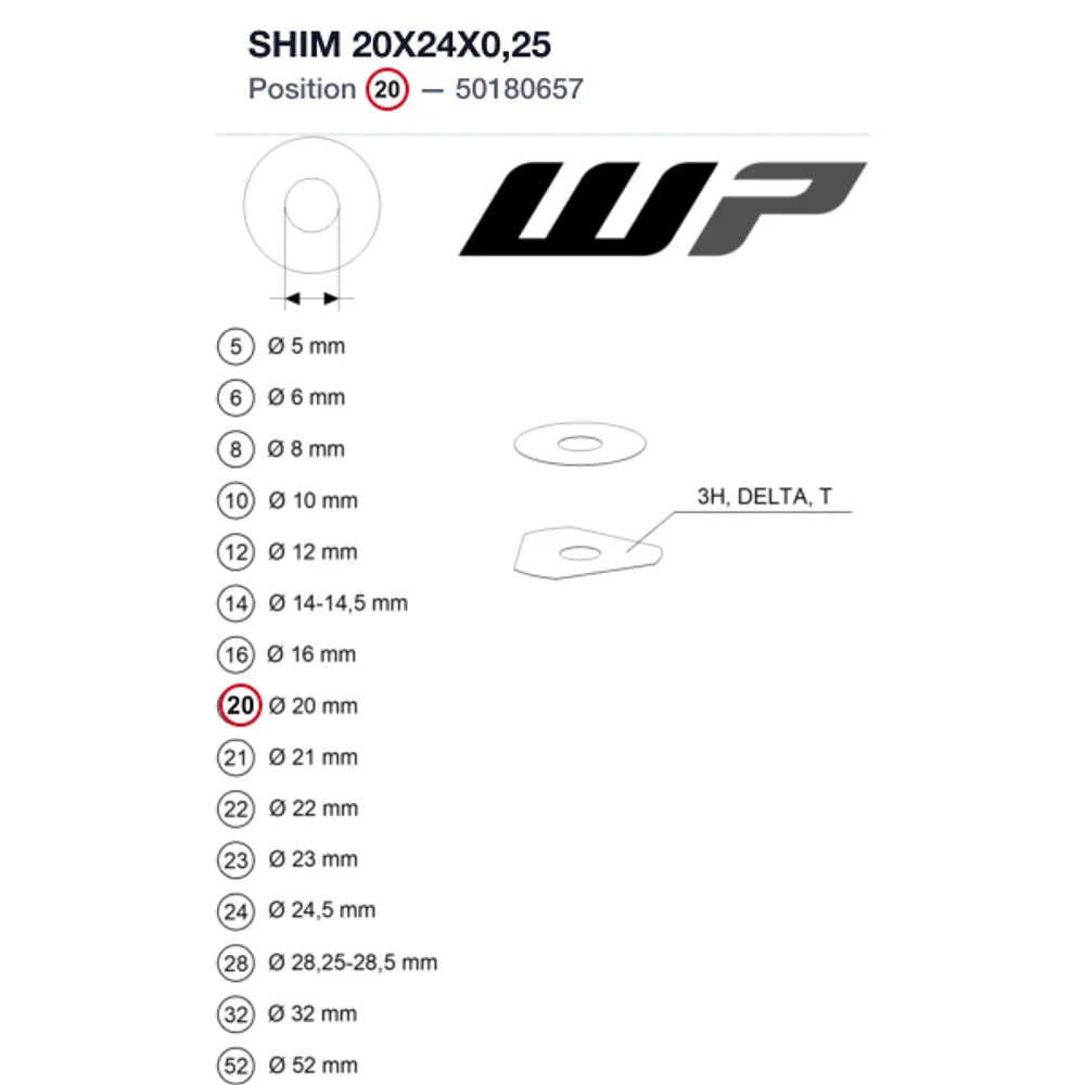 SHIM 20X24X0,25
