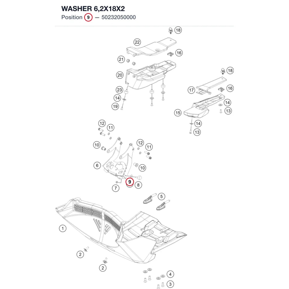 WASHER 6,2X18X2