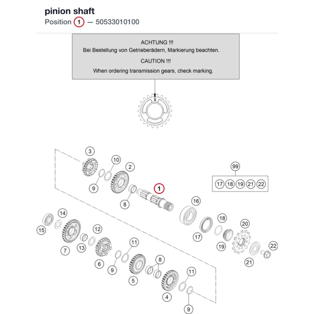 pinion shaft