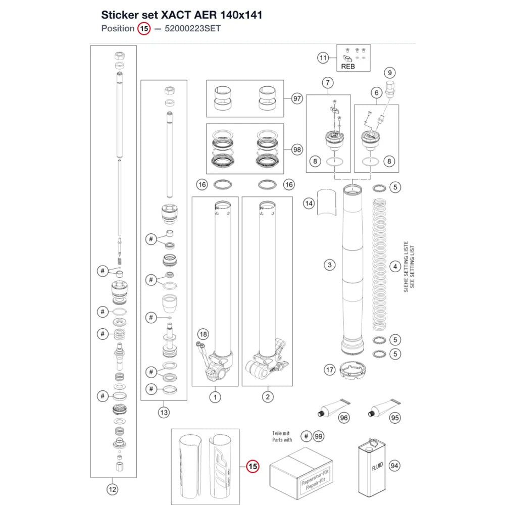 Sticker set XACT AER 140x141