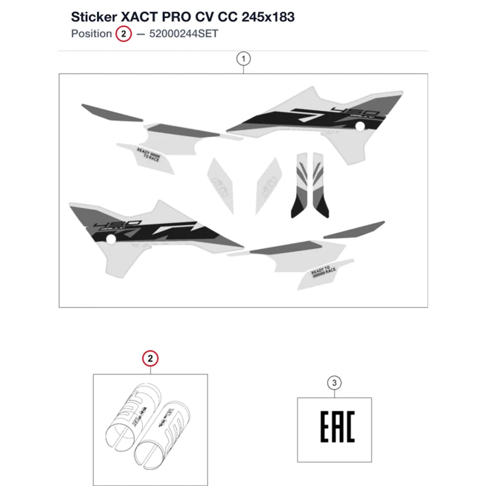 Sticker XACT PRO CV CC 245x183