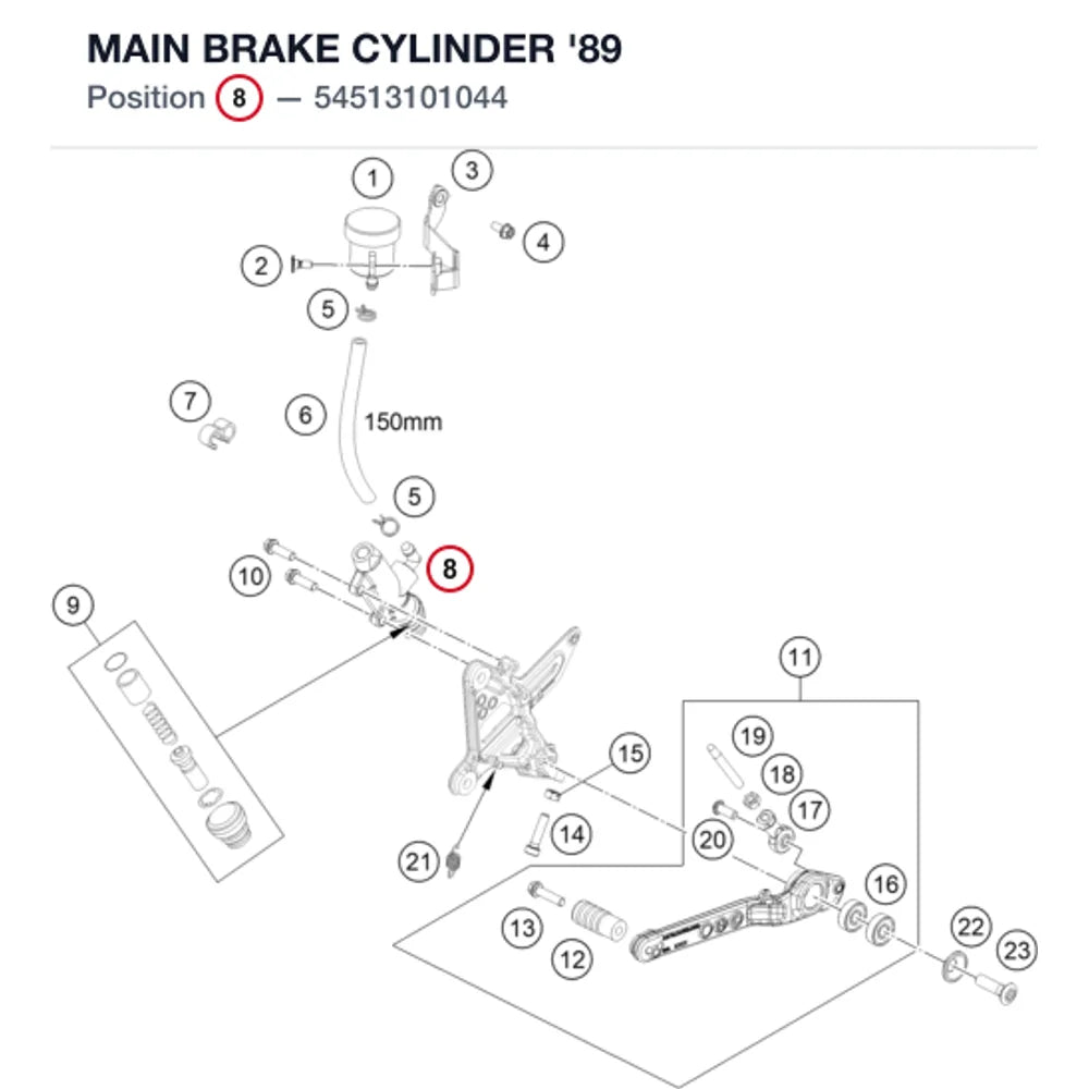MAIN BRAKE CYLINDER     '89