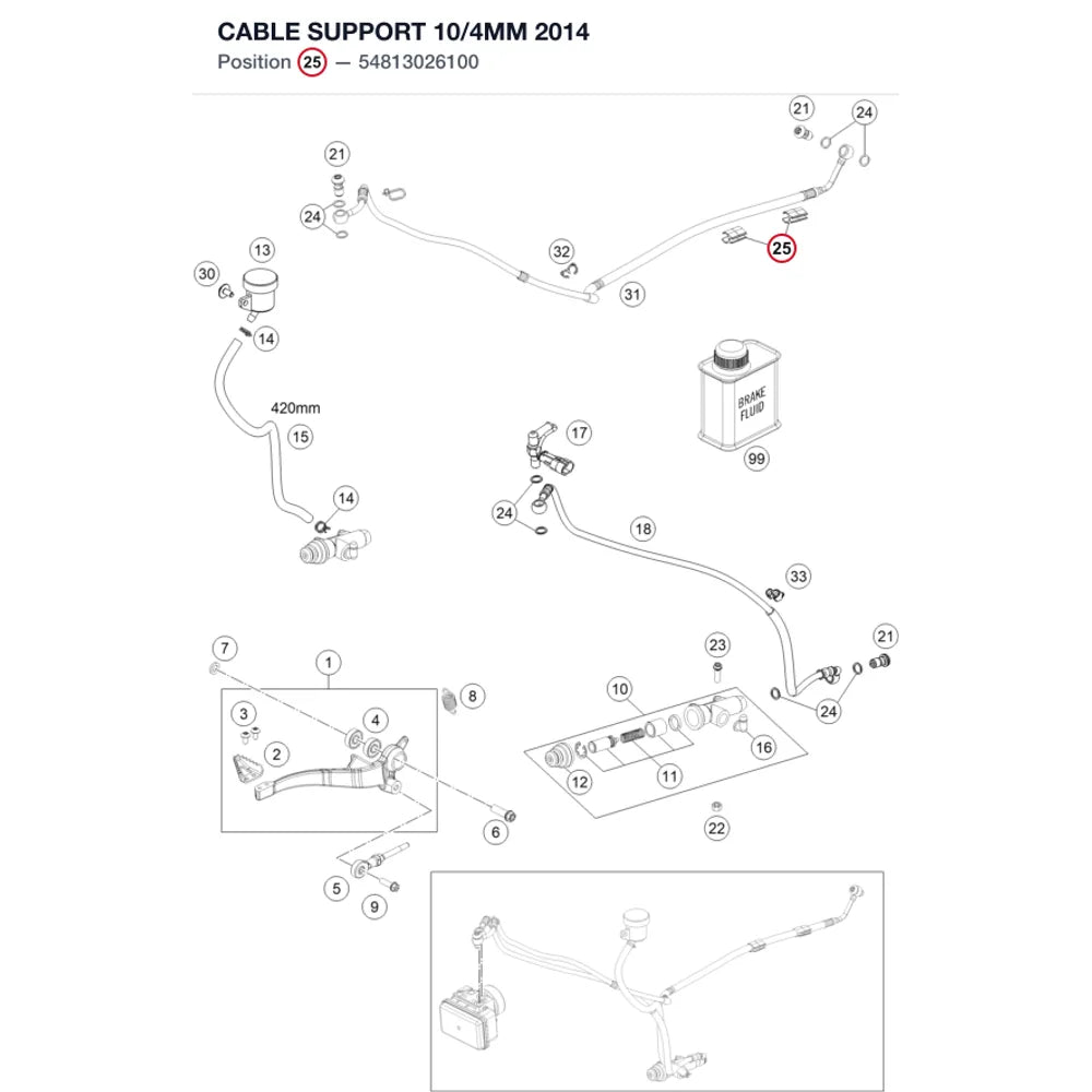 CABLE SUPPORT 10/4MM 2014