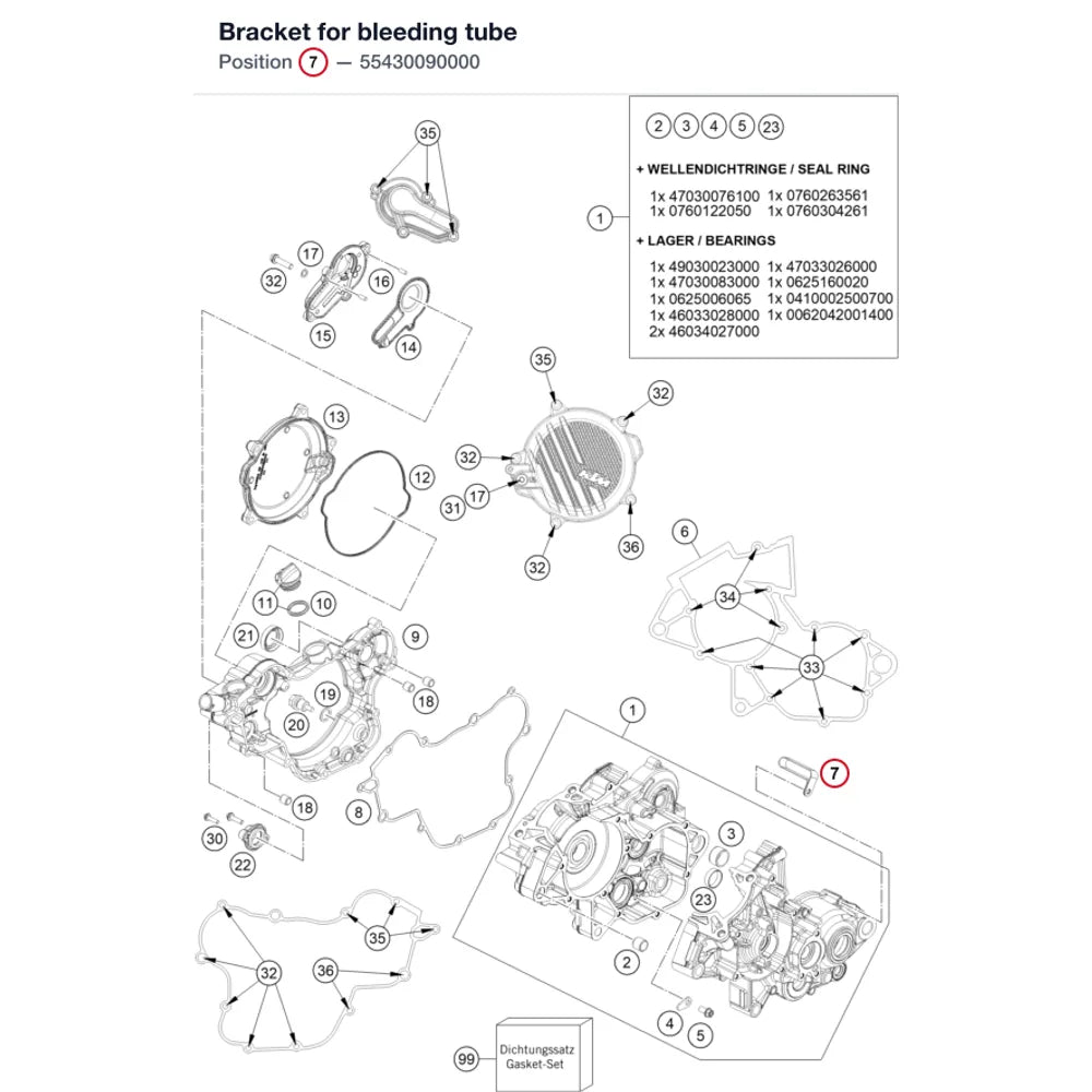 Bracket for bleeding tube