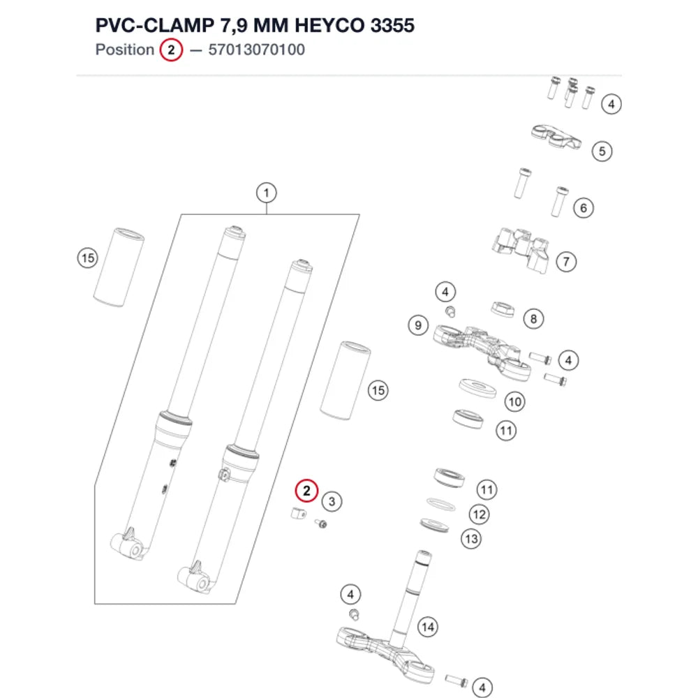 PVC-CLAMP 7,9 MM HEYCO 3355