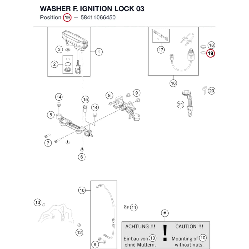 WASHER F. IGNITION LOCK     03