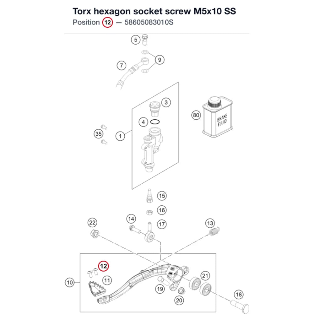 Torx hexagon socket screw M5x10 SS