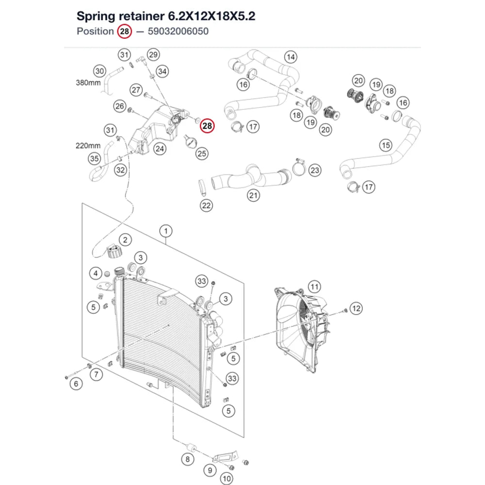 Spring retainer 6.2X12X18X5.2