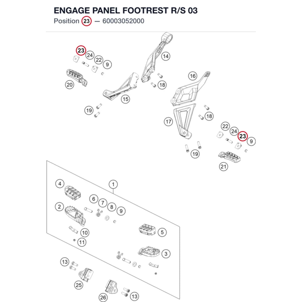 ENGAGE PANEL FOOTREST R/S   03
