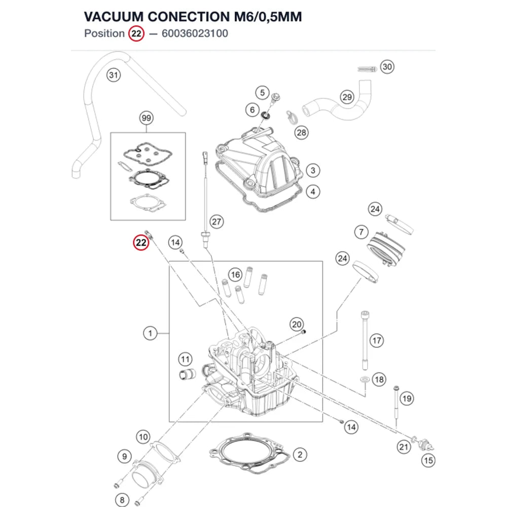 VACUUM CONECTION M6/0,5MM