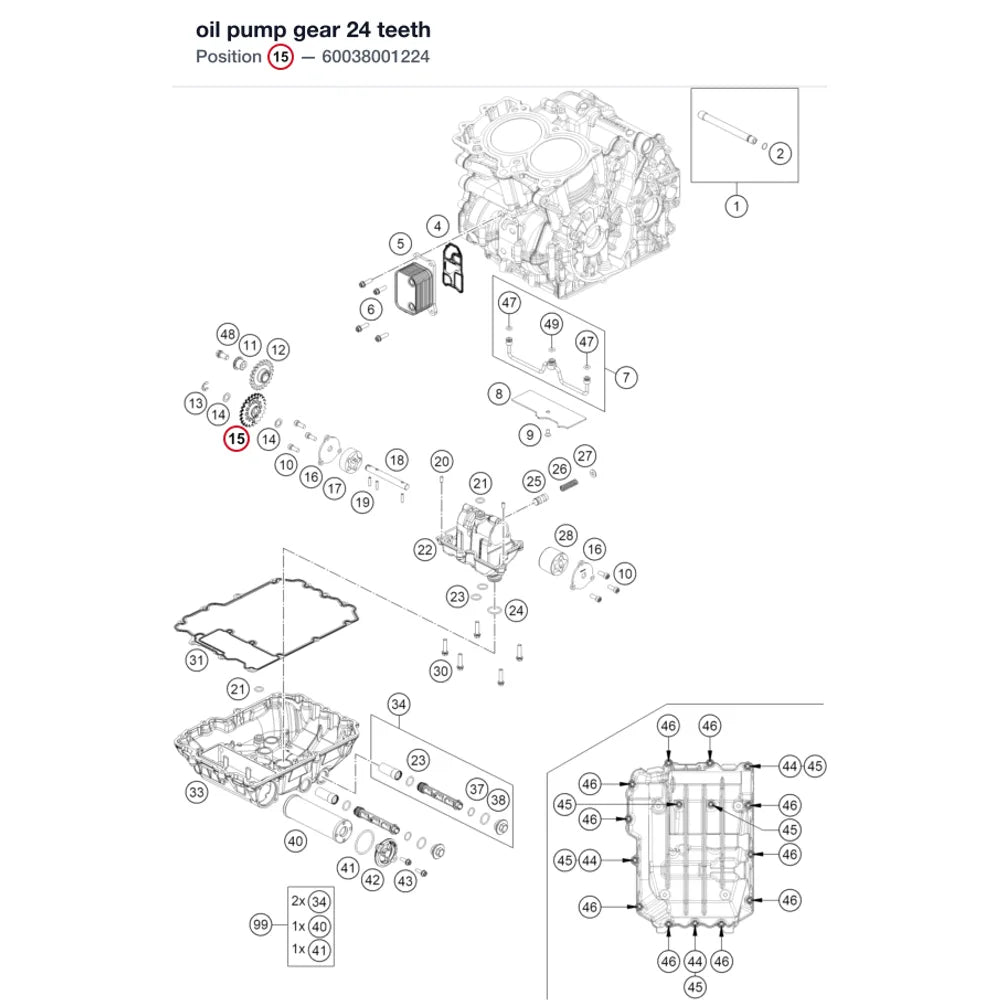 oil pump gear 24 teeth