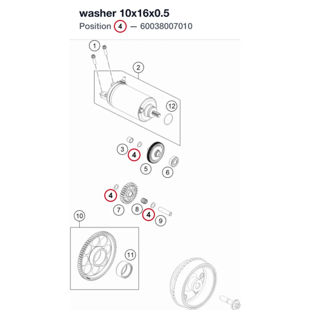 washer 10x16x0.5