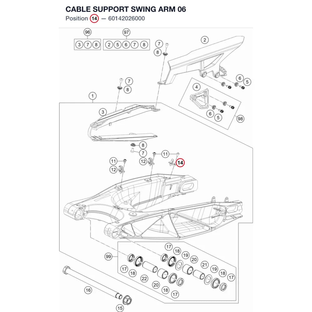 CABLE SUPPORT SWING ARM     06
