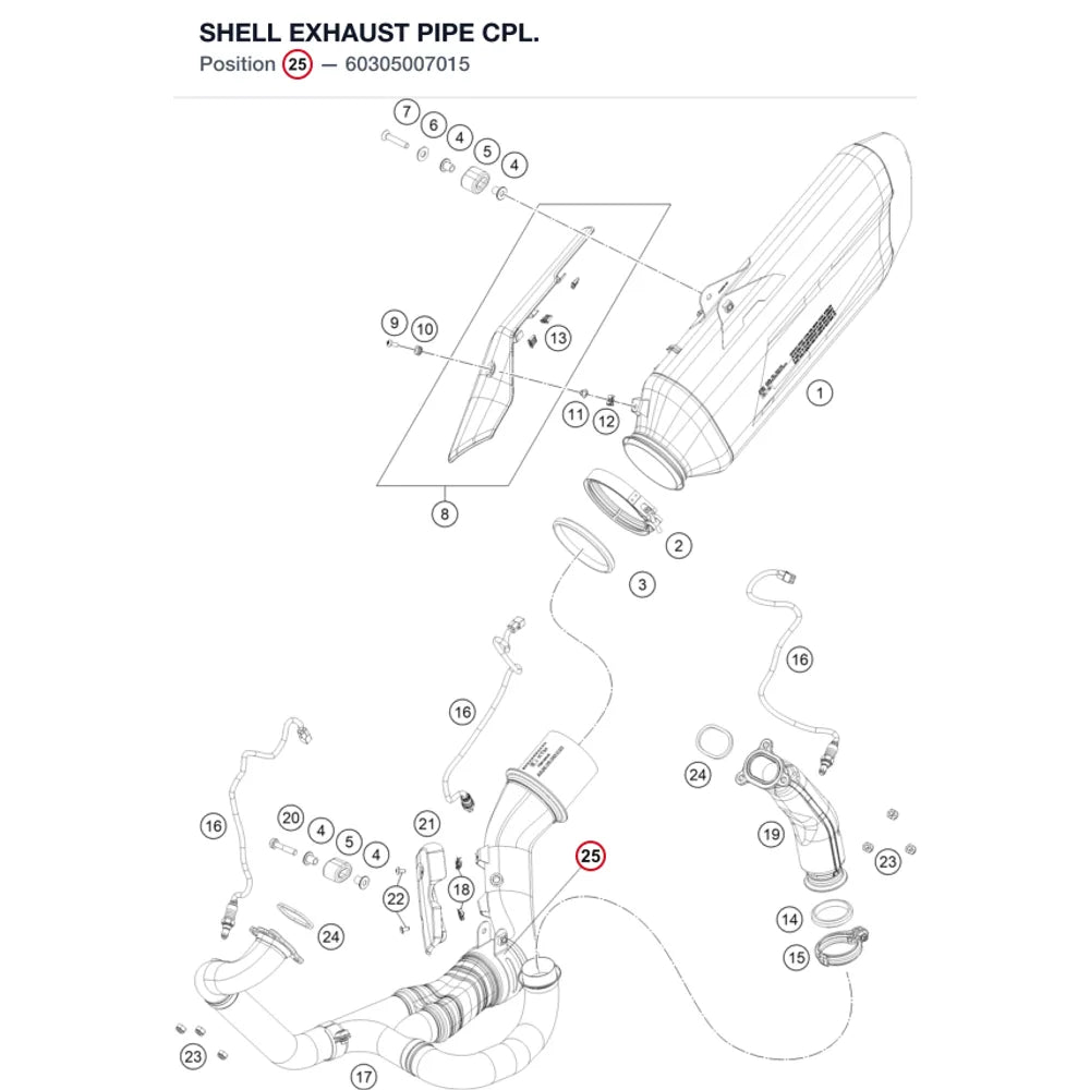 SHELL EXHAUST PIPE CPL.