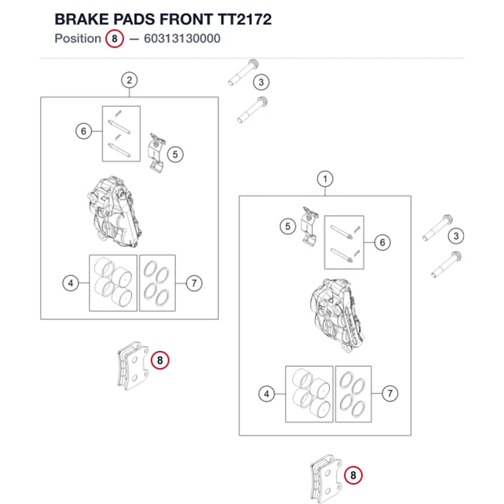 BRAKE PADS FRONT TT2172
