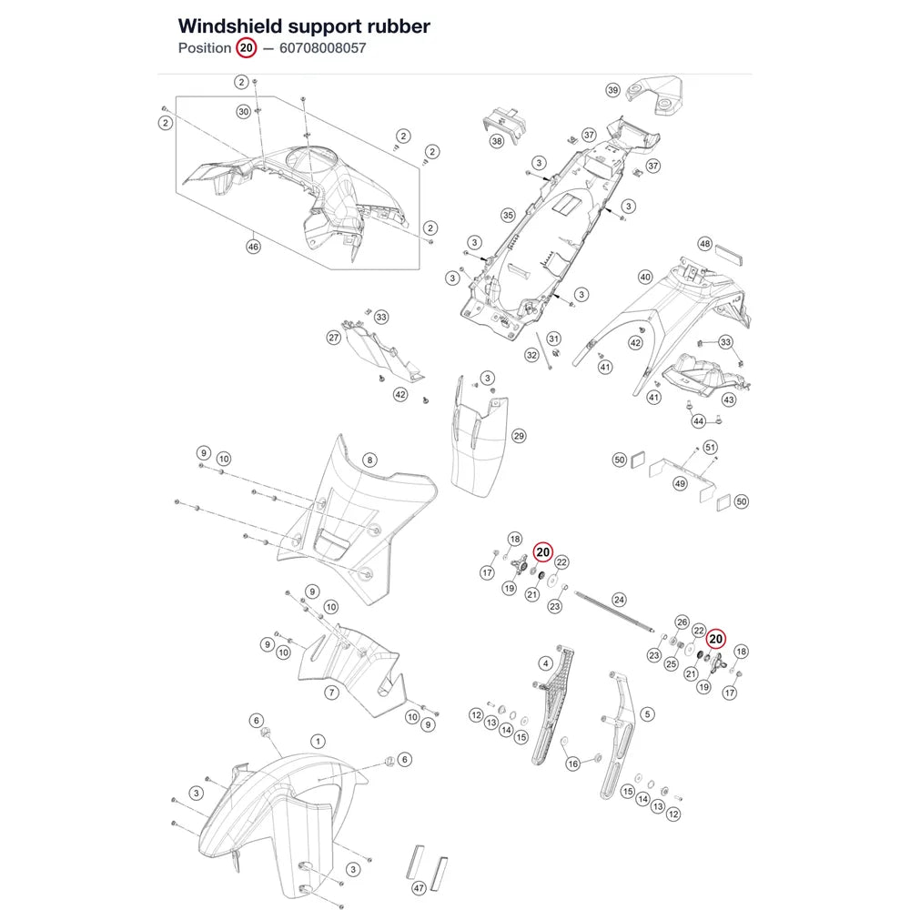 Windshield support rubber