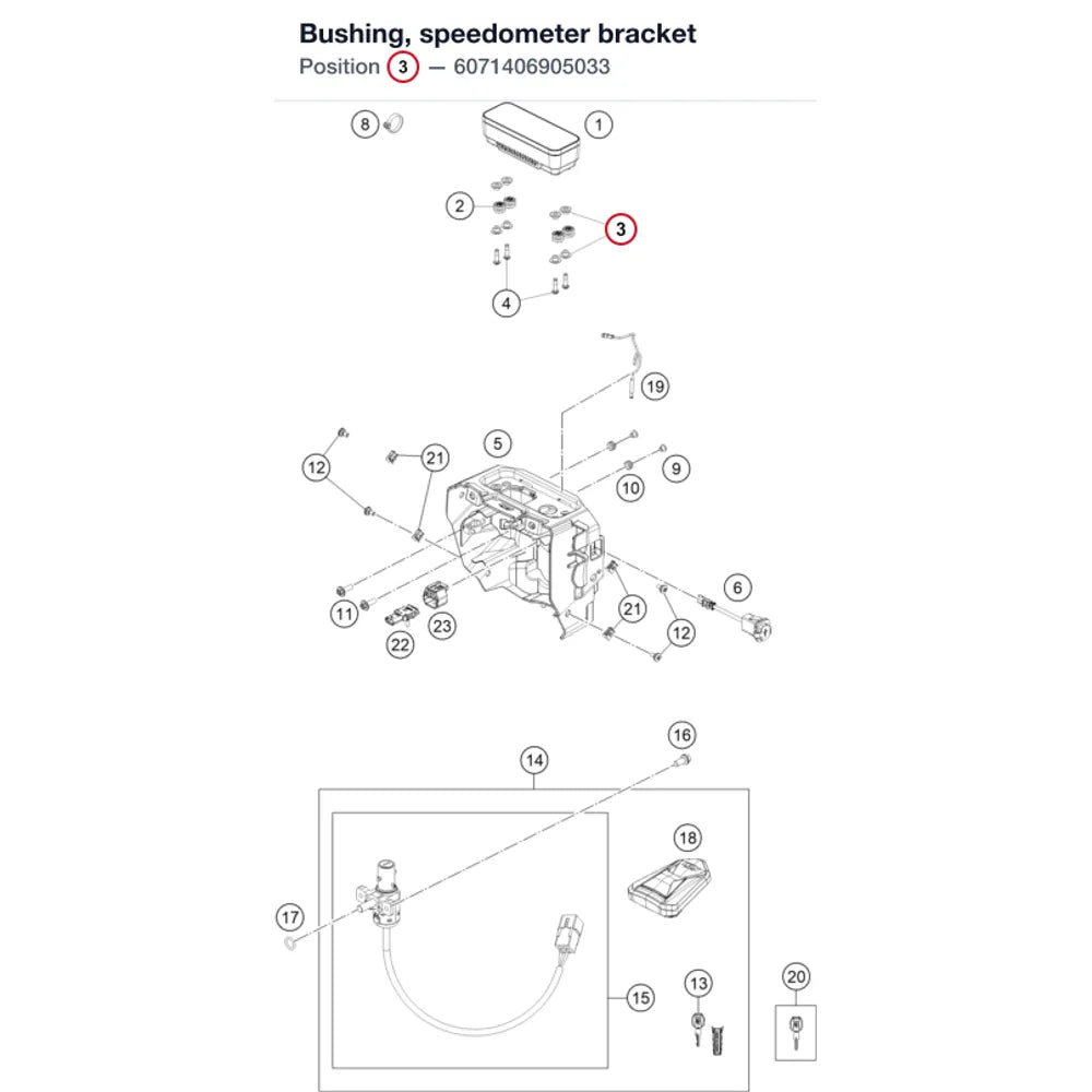 Bushing, speedometer bracket