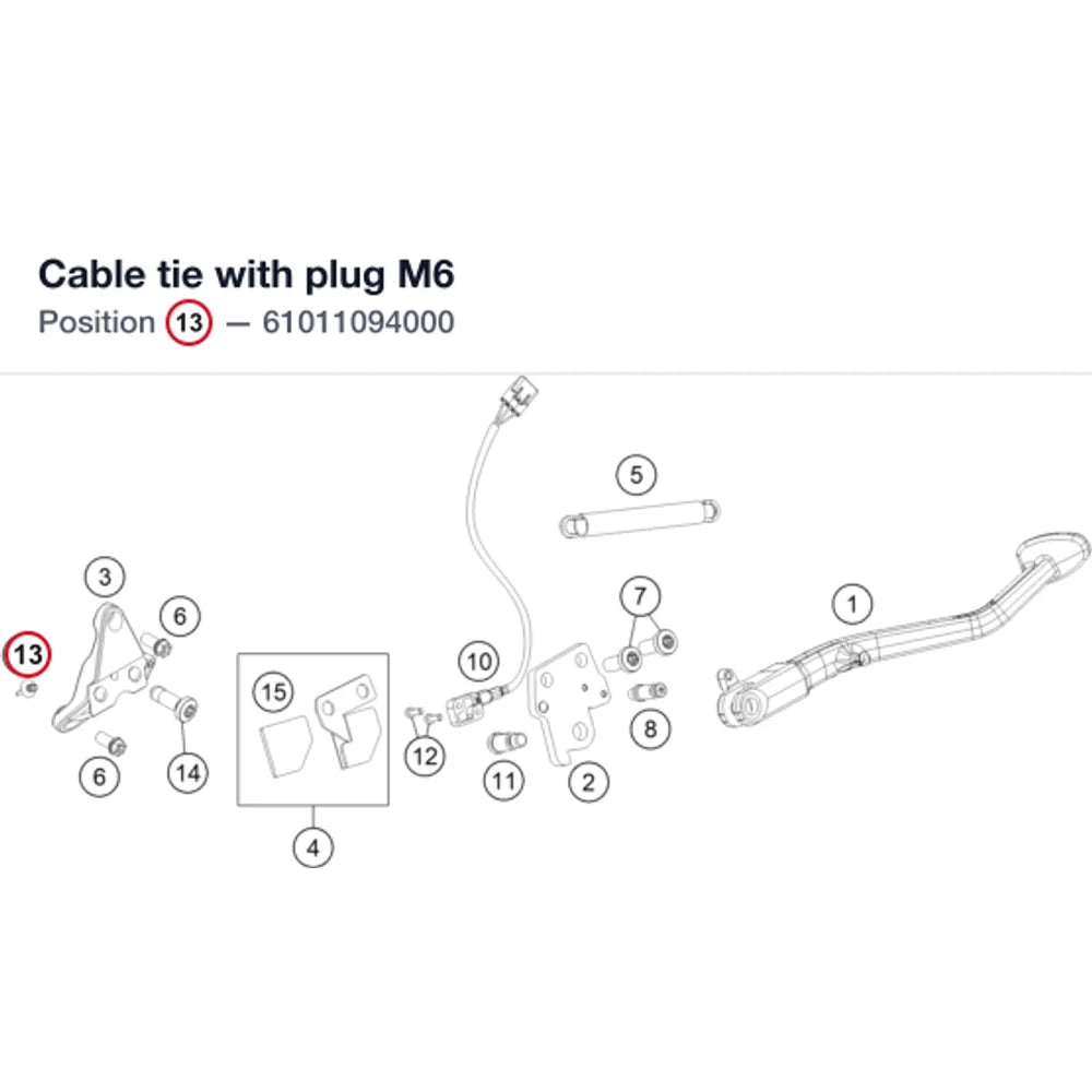 Cable tie with plug M6