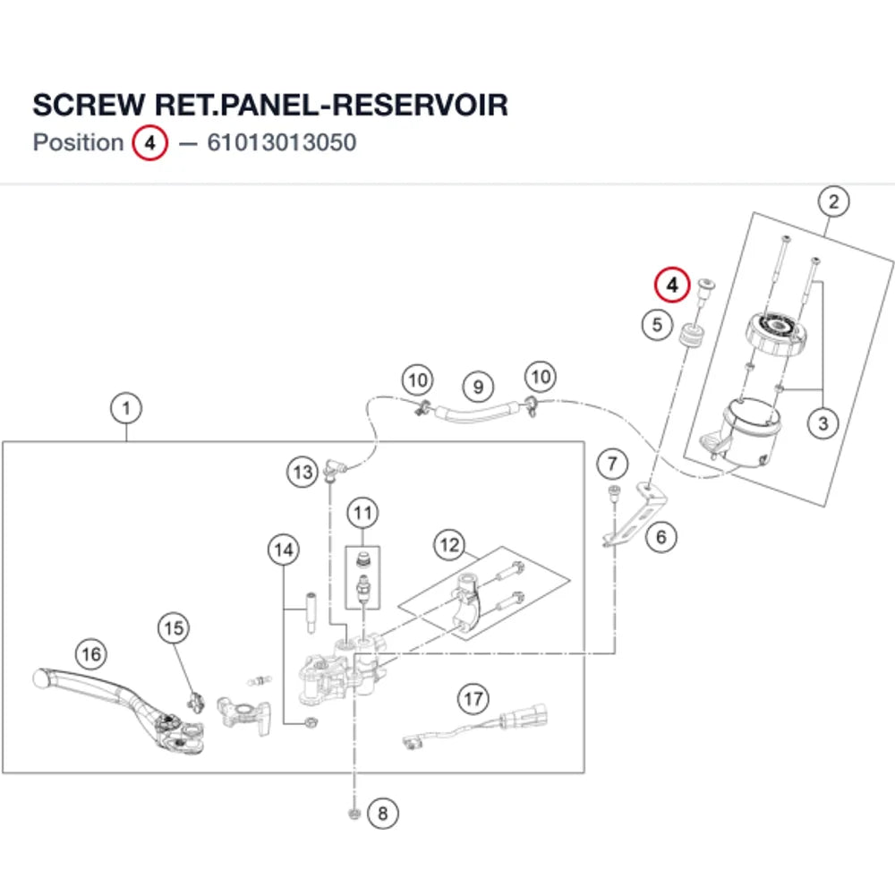 SCREW RET.PANEL-RESERVOIR