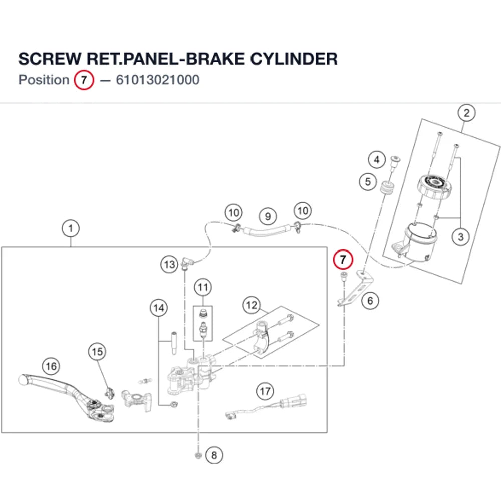 SCREW RET.PANEL-BRAKE CYLINDER