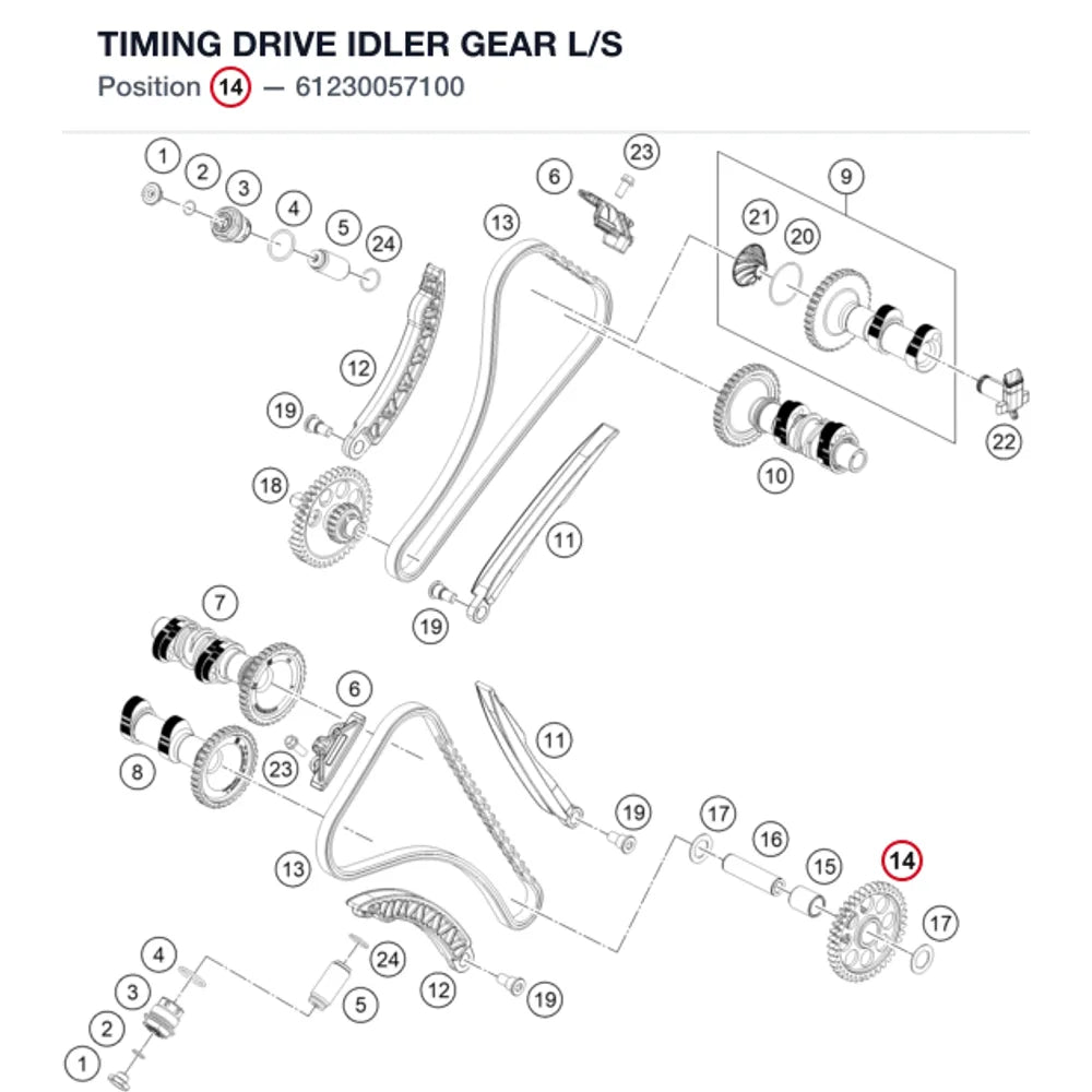 TIMING DRIVE IDLER GEAR L/S