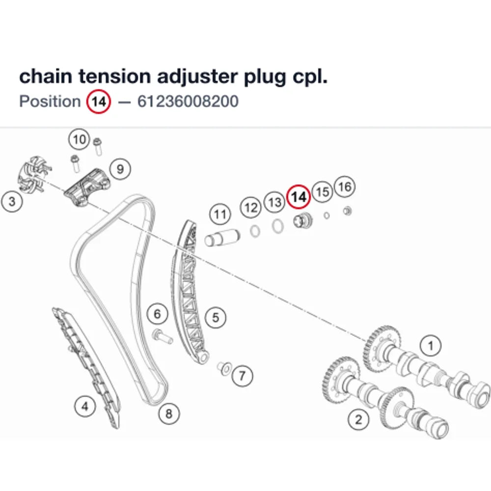 chain tension adjuster plug cpl.