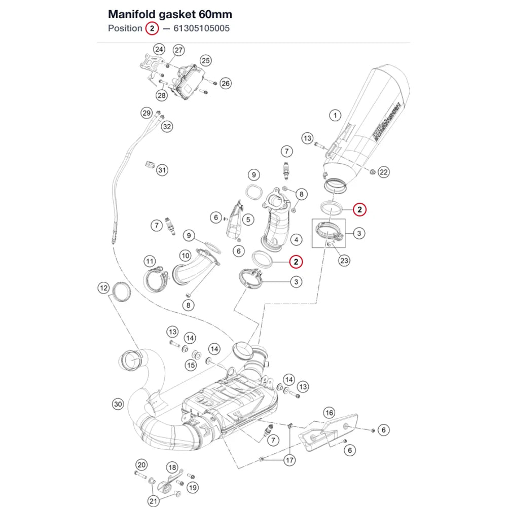 Manifold gasket 60mm