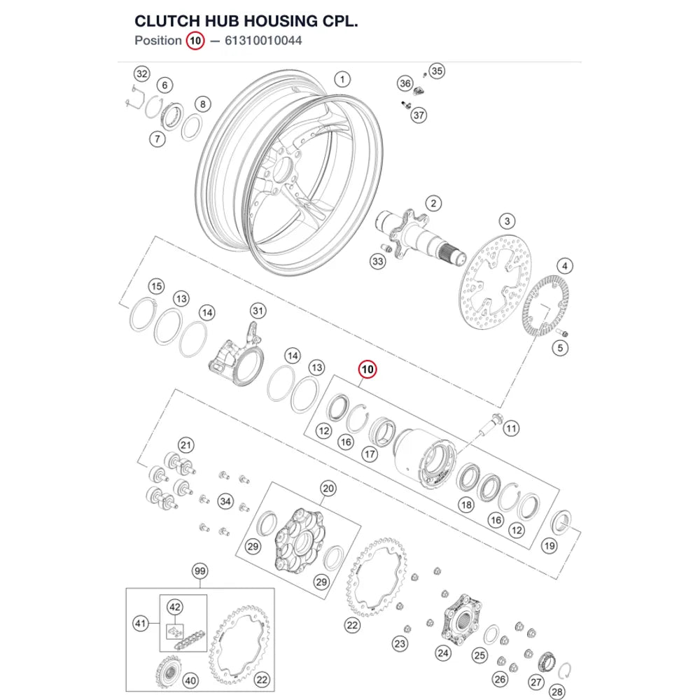 CLUTCH HUB HOUSING CPL.