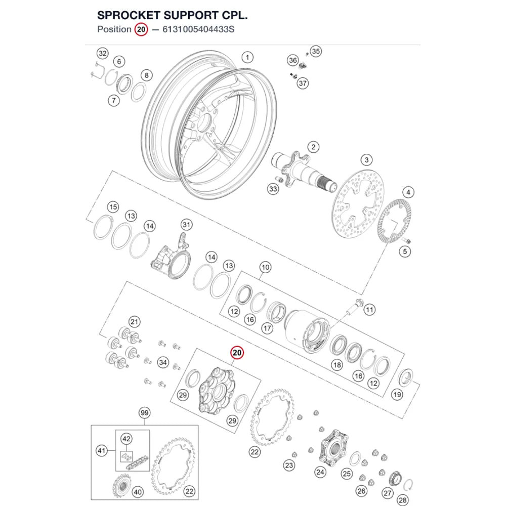 SPROCKET SUPPORT CPL.