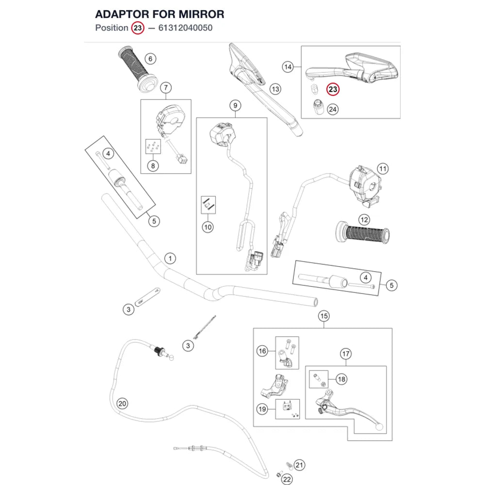 ADAPTOR FOR MIRROR