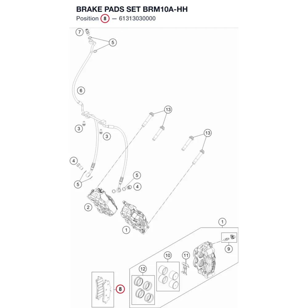 BRAKE PADS SET BRM10A-HH