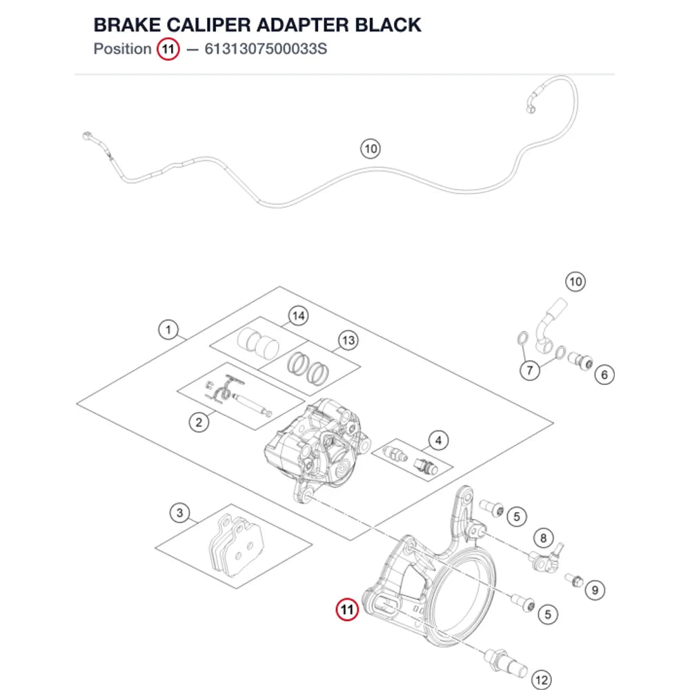BRAKE CALIPER ADAPTER BLACK