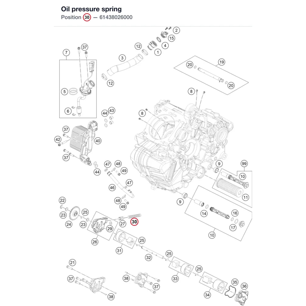 Oil pressure spring