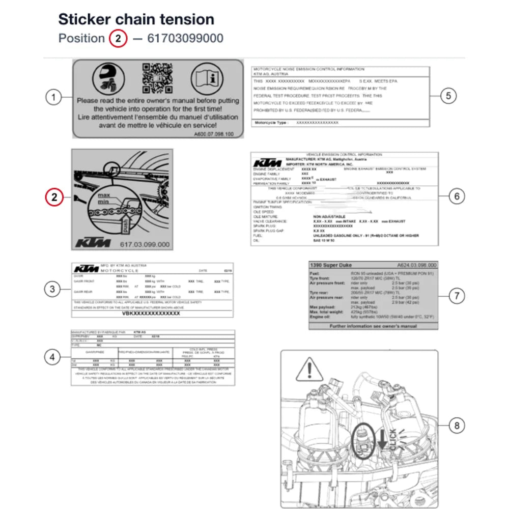 Sticker chain tension