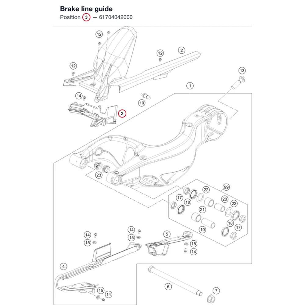 Brake line guide