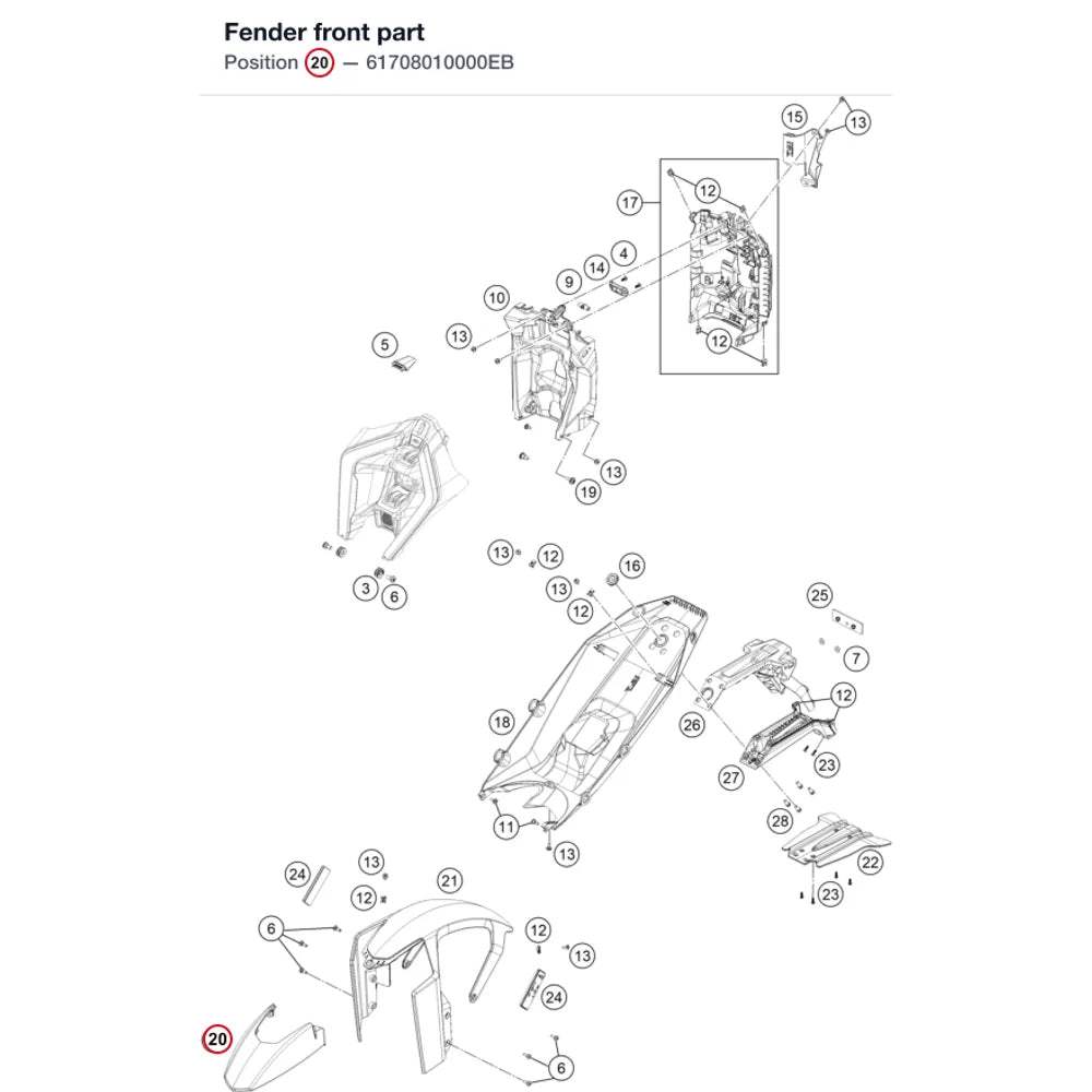 Fender front part