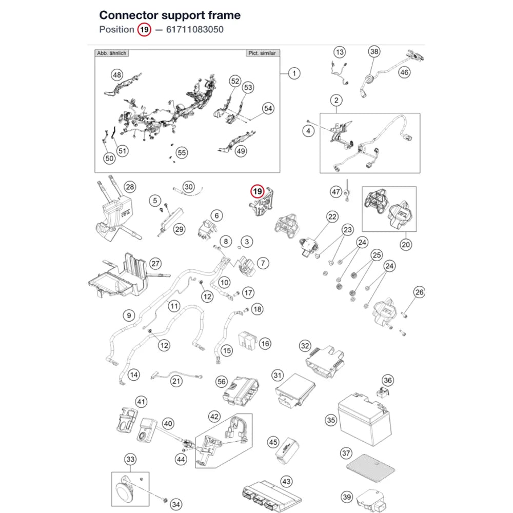 Connector support frame