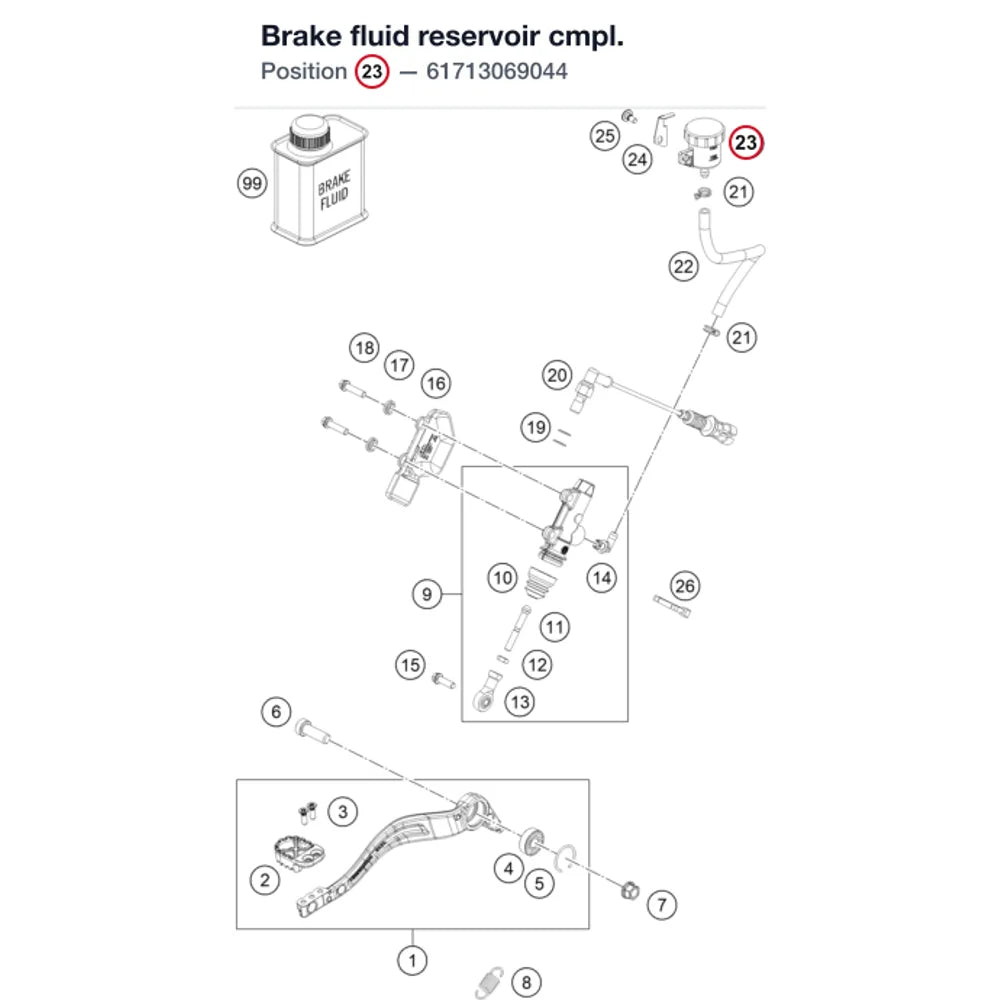 Brake fluid reservoir cmpl.