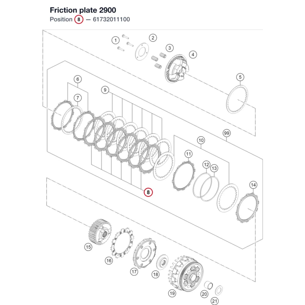 Friction plate 2900