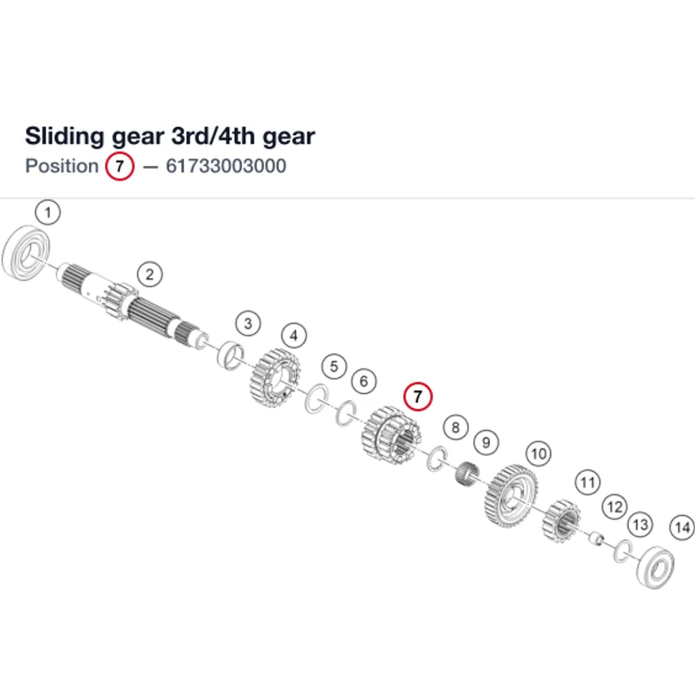 Sliding gear 3rd/4th gear
