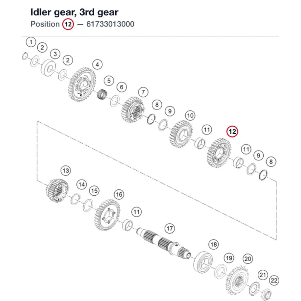 Idler gear, 3rd gear