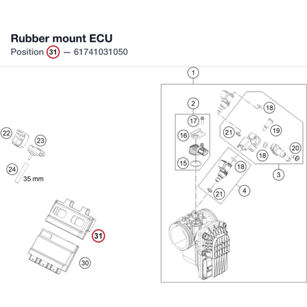 Rubber mount ECU