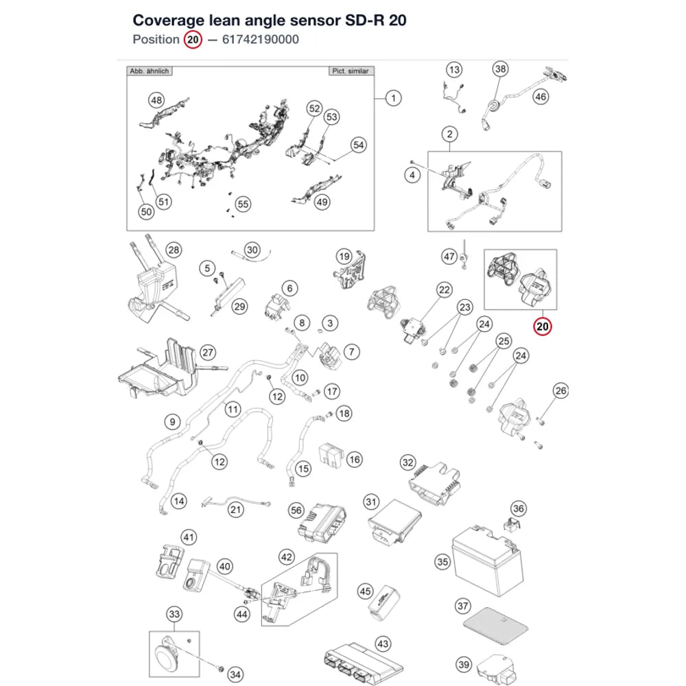Coverage lean angle sensor SD-R 20