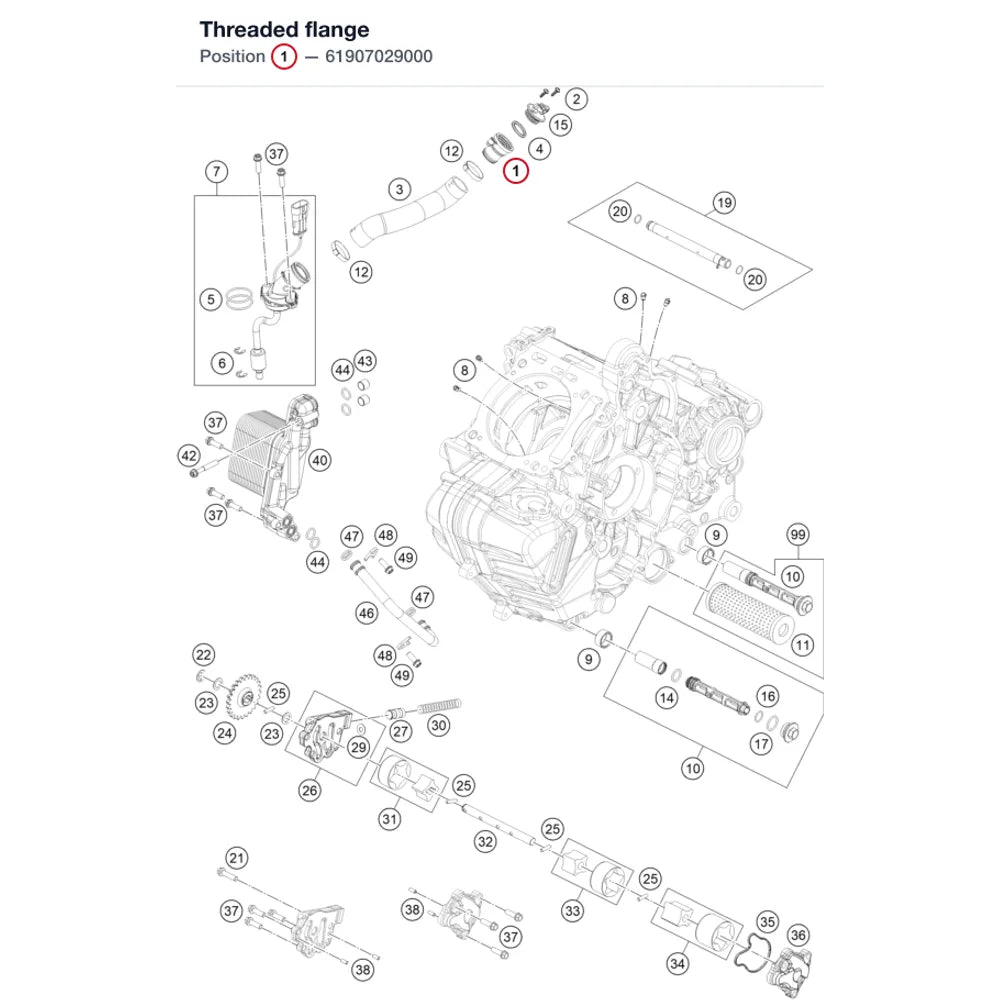 Threaded flange