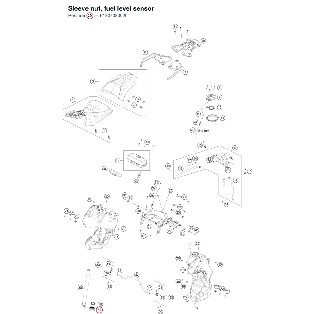 Sleeve nut, fuel level sensor