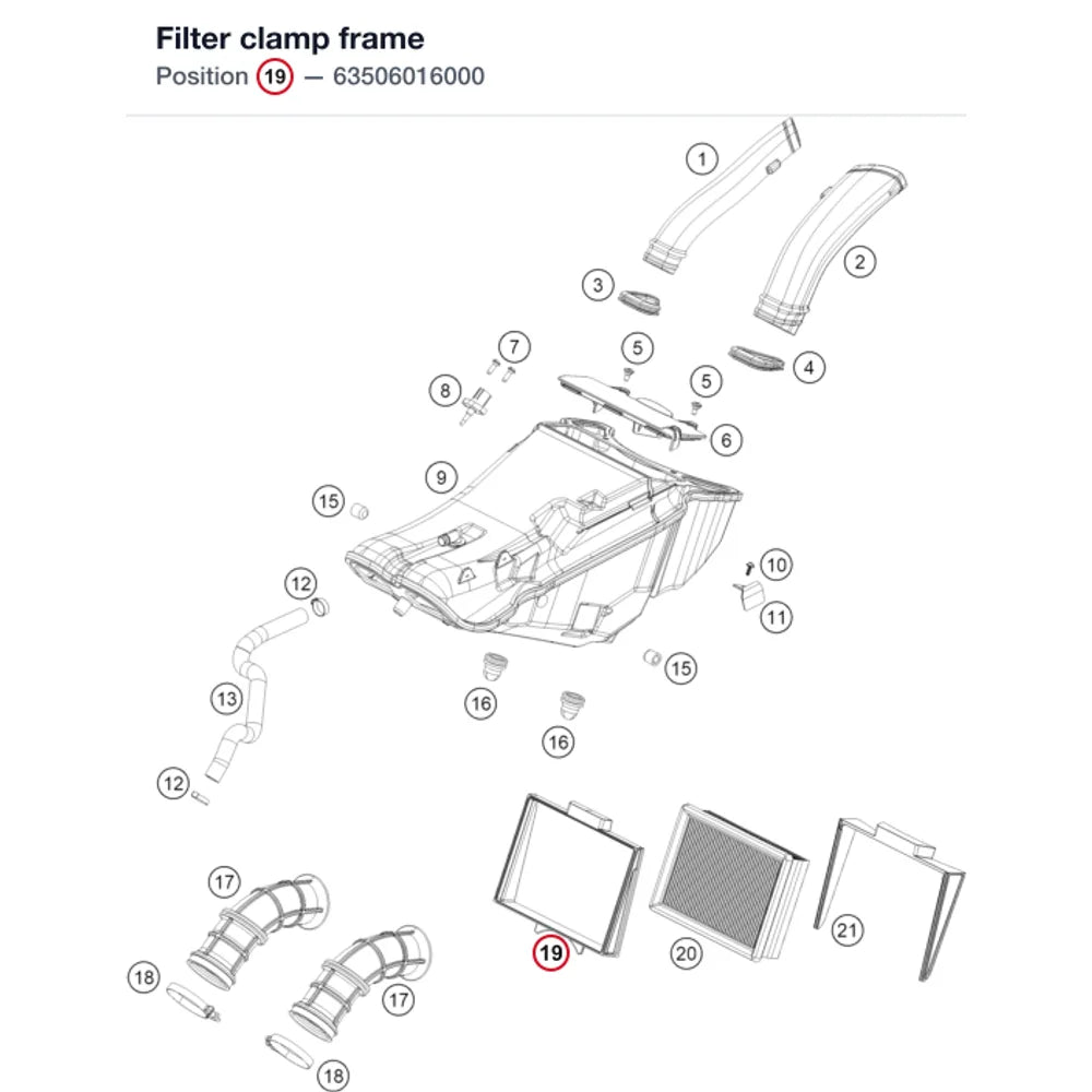 Filter clamp frame