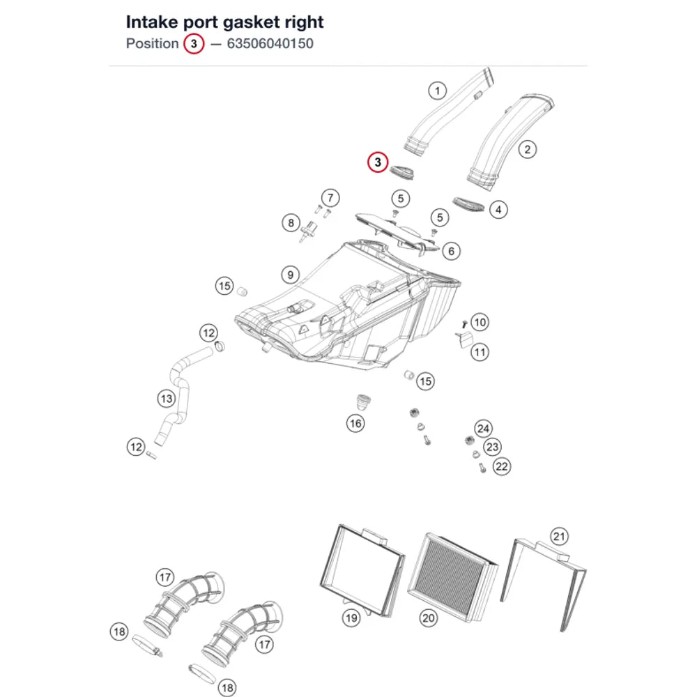 Intake port gasket right