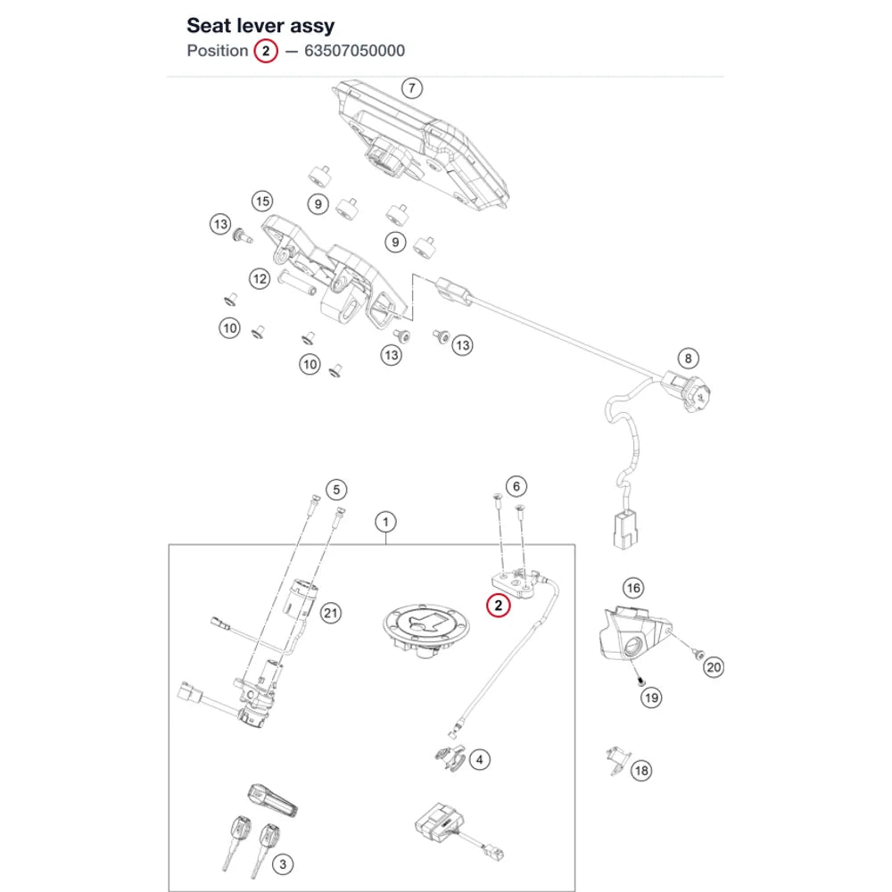 Seat lever assy