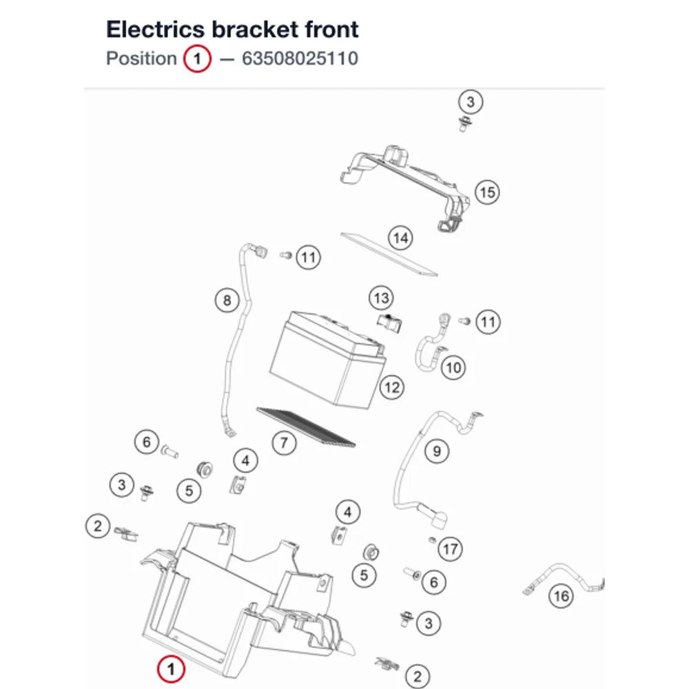 Electrics bracket front