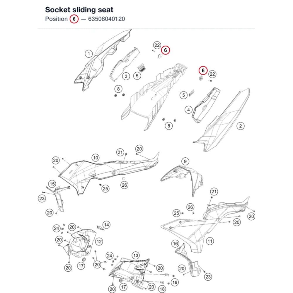 Socket sliding seat